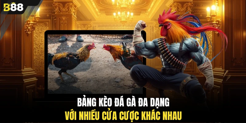 Bảng kèo đá gà đa dạng với nhiều cửa cược khác nhau