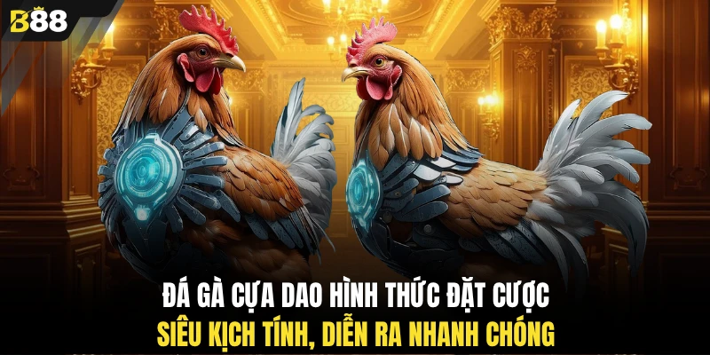 Đá gà cựa dao hình thức đặt cược siêu kịch tính, diễn ra nhanh chóng